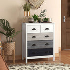 Cómoda com 5 Gavetas Cómoda para Dormitório Moderna com Desenho Anti-Tombo Cómoda para Sala de Estar Corredor 70x38x85 cm Branco — foto 2