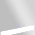 Armário Casa de Banho com Espelho e Luz LED Armário com Espelho com 2 Prateleiras de Armazenamento e Interruptor Tátil 550x15x60 cm Branco — foto 9