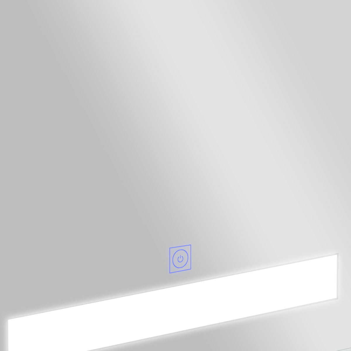 Armário Casa de Banho com Espelho e Luz LED Armário com Espelho com 2 Prateleiras de Armazenamento e Interruptor Tátil 550x15x60 cm Branco — foto 9