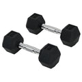 Conjunto de Halteres Hexagonais 2 x 5 kg Conjunto de Pesos com Barras de Conexão Kit de Treino de Fitness para Ginásio em Casa — foto 1