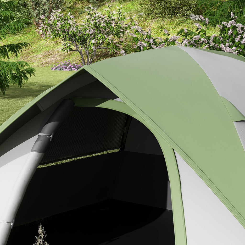 Tenda de Campismo para 1-2 Pessoas Tenda de Campismo Dobrável com Janela e Bolsa de Transporte Impermeável 3000 mm 210x150x110 cm Verde — foto 8