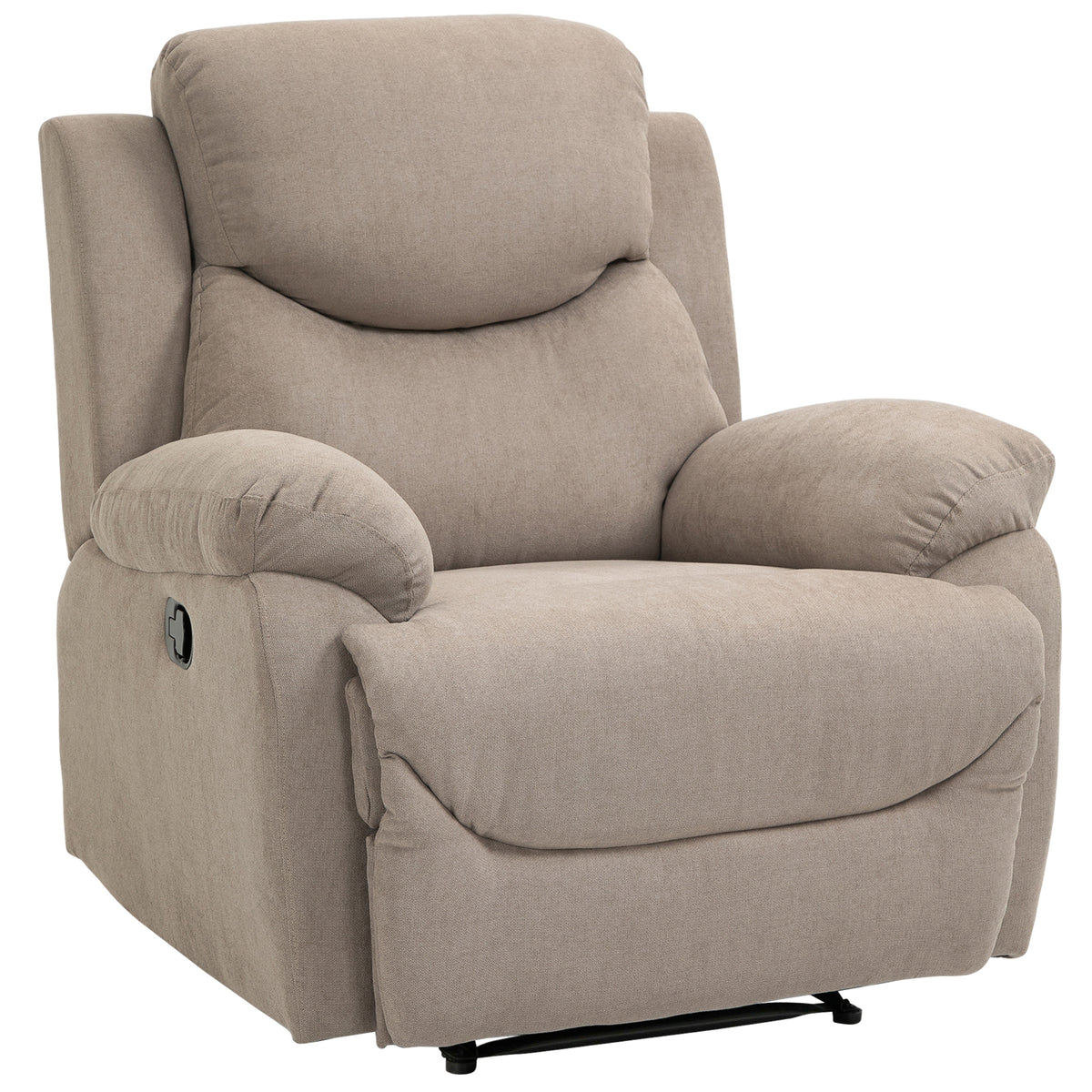 Poltrona Reclinável De Sala de Estar Poltrona Relax Reclinável Manual com Apoio para os Braços e Apoio para os Pés Carga 150 kg para Sala de Estar Dormitório 93x88x102 cm Bege — foto 1