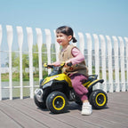 Quadriciclo para Crianças acima de 18 Meses Carro Andador Infantil com Função de Luzes e Música Desenho Inovador Carga 20kg 67,5x38x44cm Amarelo — foto 8