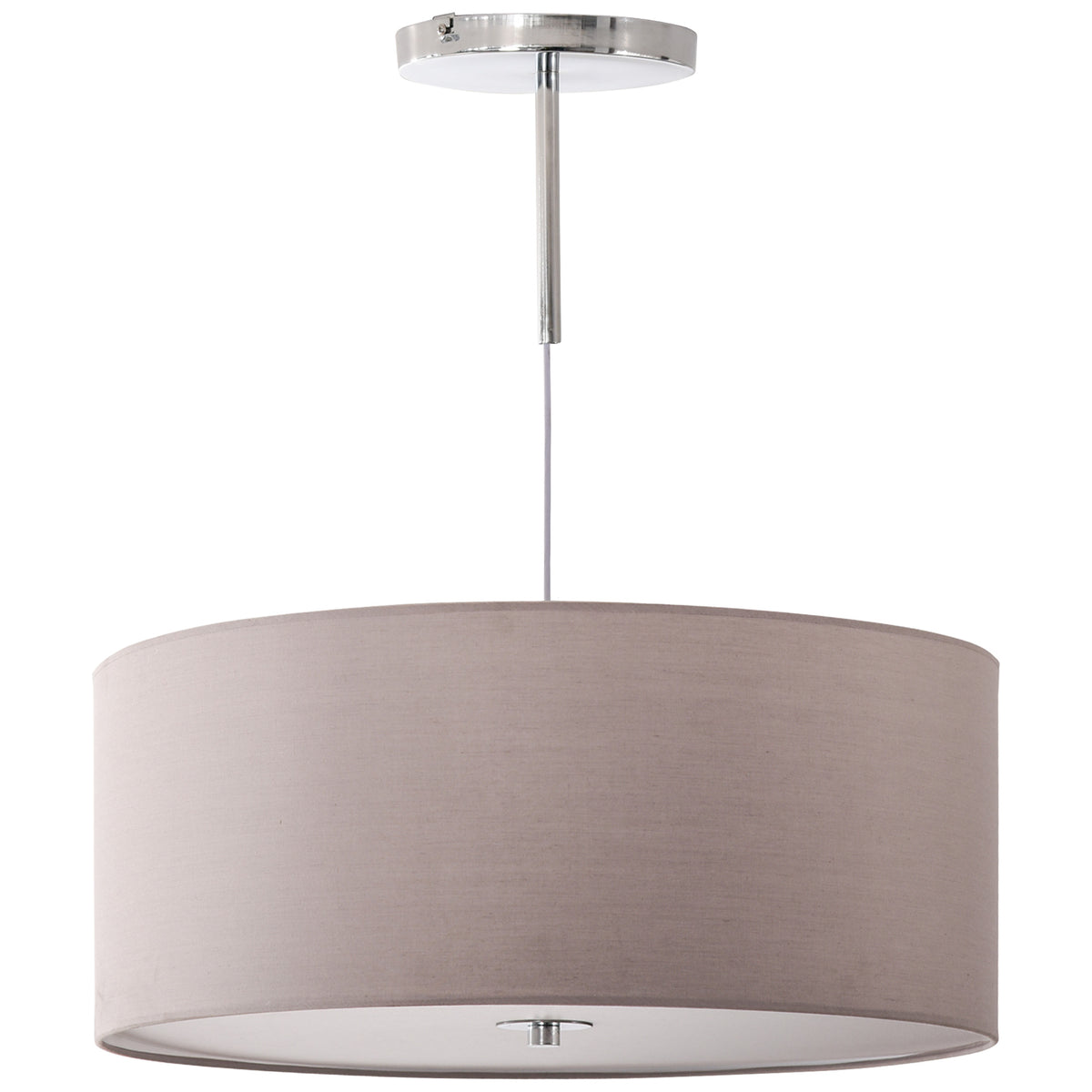 Luminária Suspensa Ø59x44 cm Luminária Pendente Têxtil com Luzes LED de 35W com 3 Modos de Cores e Suporte de Metal Cinza — foto 1