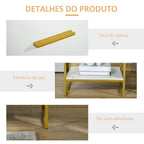 Mesa de Cabeceira Mesa Auxiliar com 1 Gaveta e Prateleira de Armazenamento para Dormitórios Sala de Estar Escritório Estilo Moderno 45x40x60cm Branco — foto 6