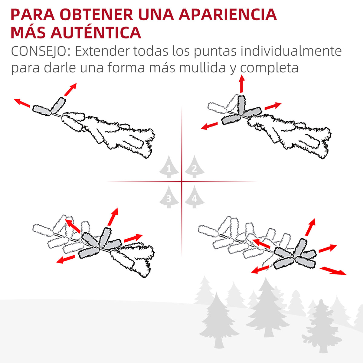 Árvore de Natal 120cm com 130 Luzes LED de Múltiplas Cores e Estrela Decorativa Ø66x120 cm Verde — foto 7