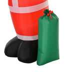 Pai Natal Insuflável com Saco de Presentes 3 Luzes LED IP44 e Inflador Elétrico Decoração de Natal para Interiores e Exteriores 148x85x240cm Vermelho e Verde — foto 9