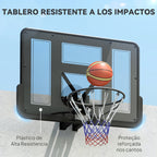 Tabela de Basquetebol de Parede Painel de Basquetebol para Interior e Exterior com Painel Inquebrável de 110x75 cm e Rede Resistente a Rasgos para Adultos e Crianças Preto — foto 5