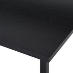 Secretária para escritorio com 3 prateleiras Pernas com Almofadas Ajustáveis Anti-derrapante Estrutura de metal 140x60x93 cm Preto — foto 8