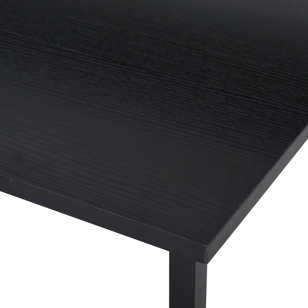Secretária para escritorio com 3 prateleiras Pernas com Almofadas Ajustáveis Anti-derrapante Estrutura de metal 140x60x93 cm Preto — foto 8