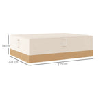 Capa Protetora para Móveis de Jardim 270x200x78cm Tecido Oxford 600D Impermeável Cobertura para Sofás Mesas Exterior com 4 Ventilações 5 Alças Cordão de Tração Bege — foto 3