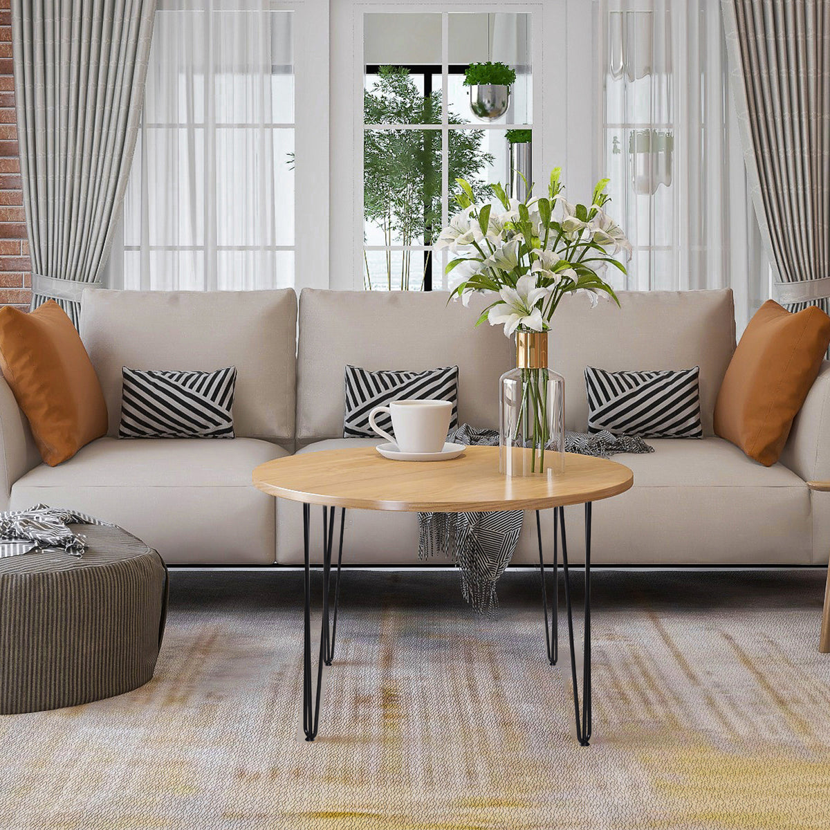 Conjunto de 4 Pés de Mesa com Estilo Industrial e Desenho de Garfo com Protetores Antiderapantes e Parafusos de Montagem Incluídos 12x12x71 cm Preto — foto 2