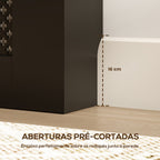 Cobertura para Radiadores Proteção Radiador de MDF 78x19x81 cm Cobertura de Radiador Desenho Moderno de Ripas e Colmeia para Sala Quarto Preto — foto 7