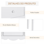 Mesa Consola Elegante Móvel de Entrada com 3 Gavetas 100x32x85cm Branco — foto 6