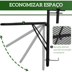 Mesa Suspensa para Varanda com Braço Regulável e Altura Ajustável em 3 Posições Estrutura de Metal Carga Máxima 30 kg 60x56,5x45 cm Preto — foto 5
