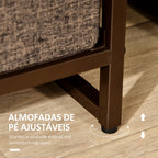Cómoda Estreita com 7 Gavetas Dobráveis de Tecido, Cómoda de Quarto com Estrutura Metálica, Móvel para Espaços Pequenos, Sala de Estar, Casa de Banho, Multicolor — foto 6