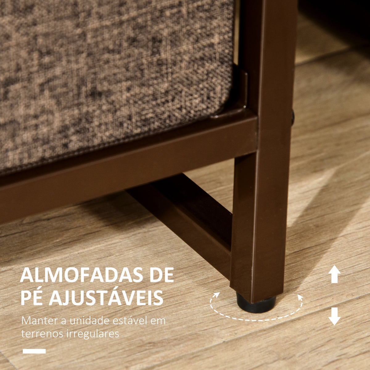 Cómoda Estreita com 7 Gavetas Dobráveis de Tecido, Cómoda de Quarto com Estrutura Metálica, Móvel para Espaços Pequenos, Sala de Estar, Casa de Banho, Multicolor — foto 6
