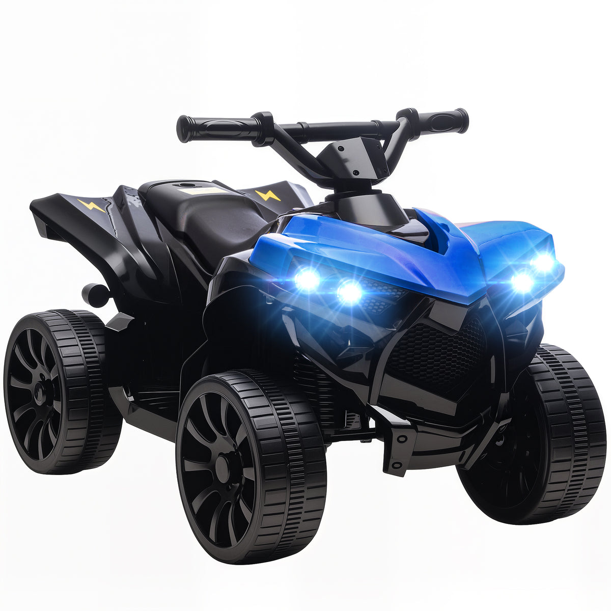 Quadriciclo Elétrico para Crianças 6 V Quadriciclo para Crianças de 3-8 Anos com Velocidade até 3 km/h Faróis e Música 70x42x45 cm Azul — foto 1