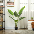 Planta Artificial Decorativa 109 cm Bananeira Artificial com Vaso e Folhas para Interior Casa Sala de Estar Escritório Verde — foto 7
