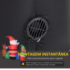Decoração Insuflável de Natal Pai Natal com Rena e Duende Decoração de Natal com 6 Luzes LED e Insuflador para Jardim Pátio 203x50x153 cm Multicor — foto 6