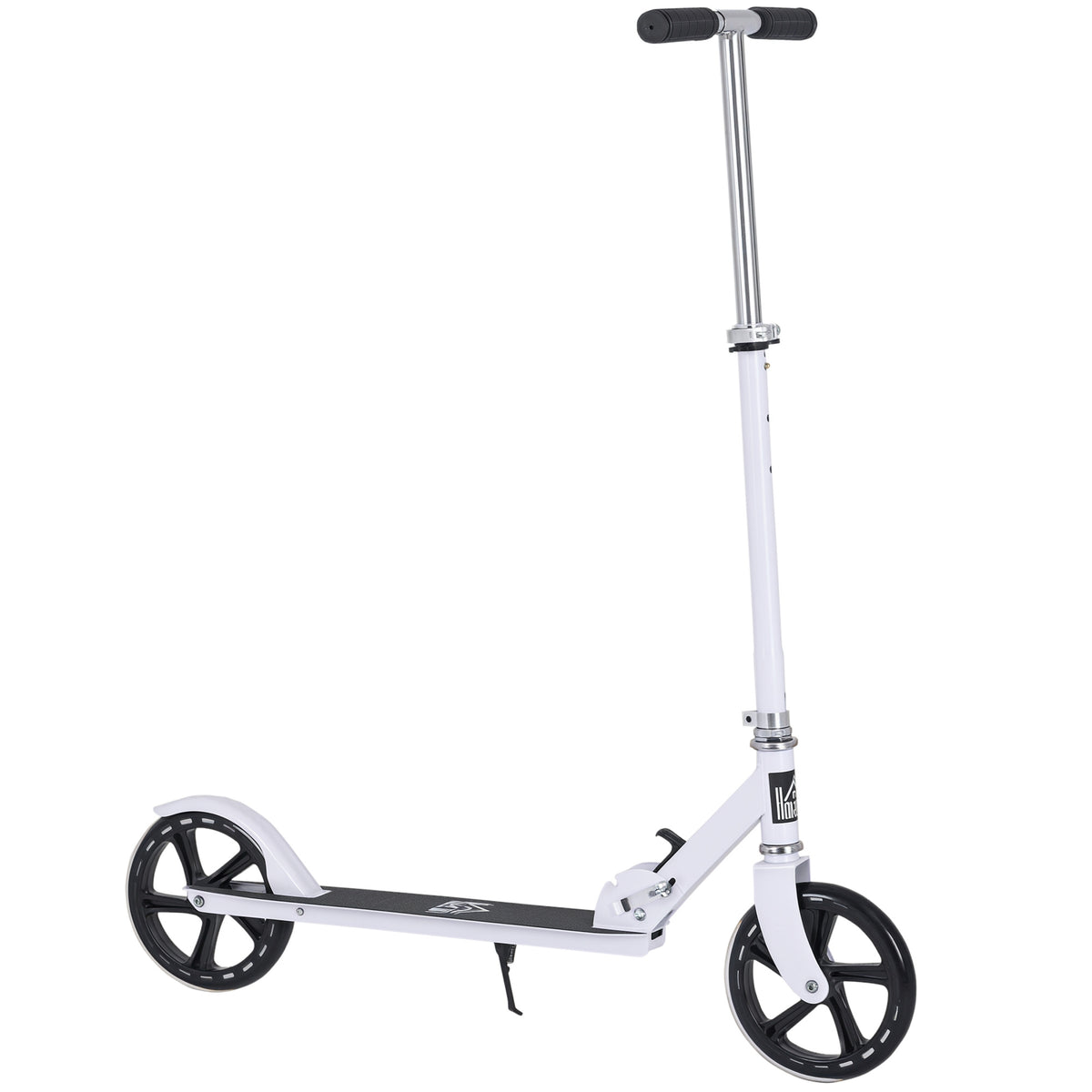 Trotinete Dobrável para Crianças de 7 a 14 Anos Trotinete Infantil com Guiador Ajustável em 4 Níveis e Travão 88x37x75-100cm Branco — foto 1