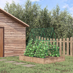 Treliça de Jardim Triangular Suporte para Plantas Trepadeiras com Estrutura em Aço para Frutas Legumes Flores e Decoração para Exterior Pátio Varanda 180x100x180 cm Verde — foto 2