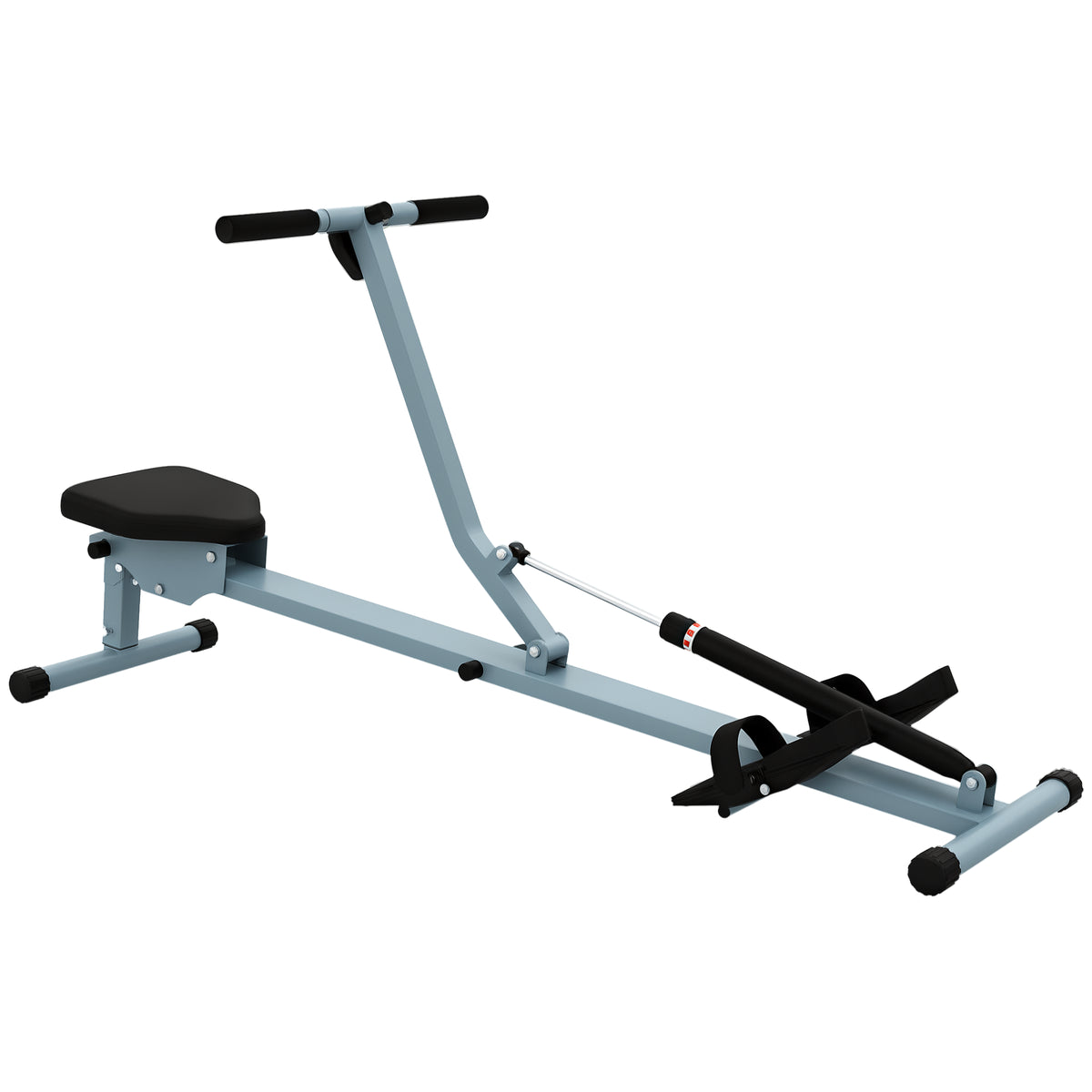 Máquina de Remo com Ecrã LCD para Academia Exercícios de Musculação ou Resistência Carga Máxima 100kg 130x47,5x67cm Cinza — foto 1