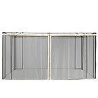 4 Painéis Laterais 352x207 cm para Tenda de Jardim Mosquiteira para Gazebo Gazebo com Zíperes e Anéis Preto — foto 1
