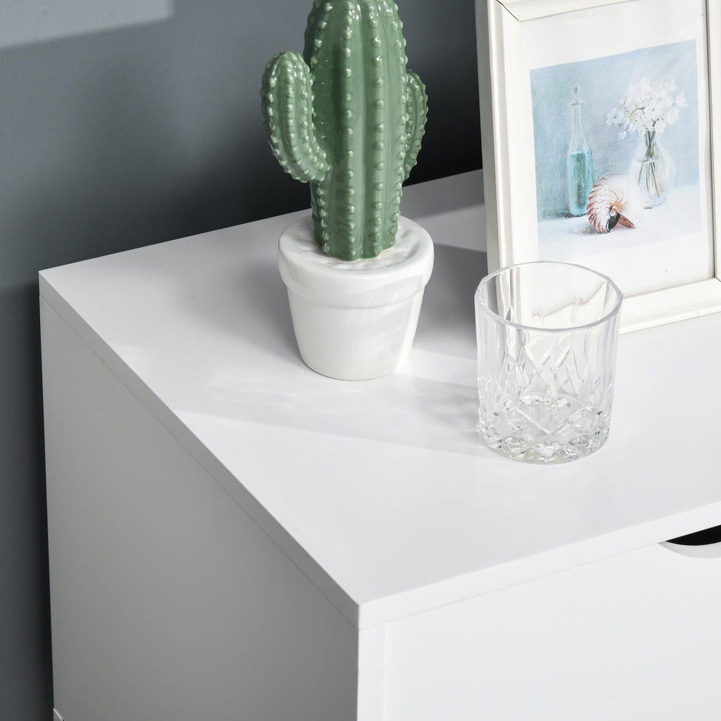 Móvel de TV para Televisores de até 65 Polegadas Móvel de TV com 2 Armários Prateleiras Abertas Puxador Oco Pés de Madeira de Borracha e Orifício Passa Cabos 150x39x50 cm Branco e Madeira — foto 7