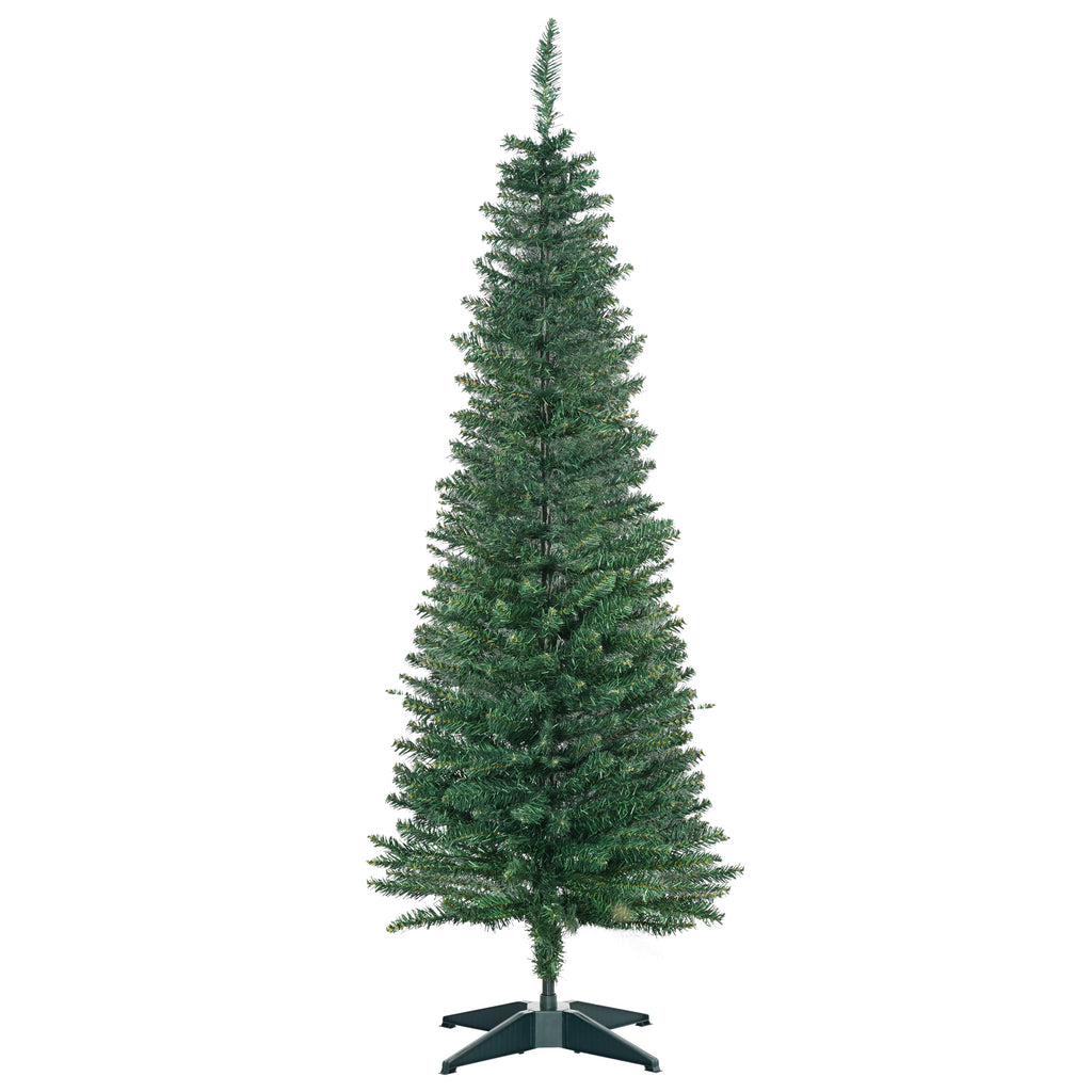 Árvore de Natal Artificial 150cm Ignífugo com 294 Pontas de Ramo PVC e Suporte de Plástico Decoração de Natal para Interiores Fácil de Montar Verde — foto 1