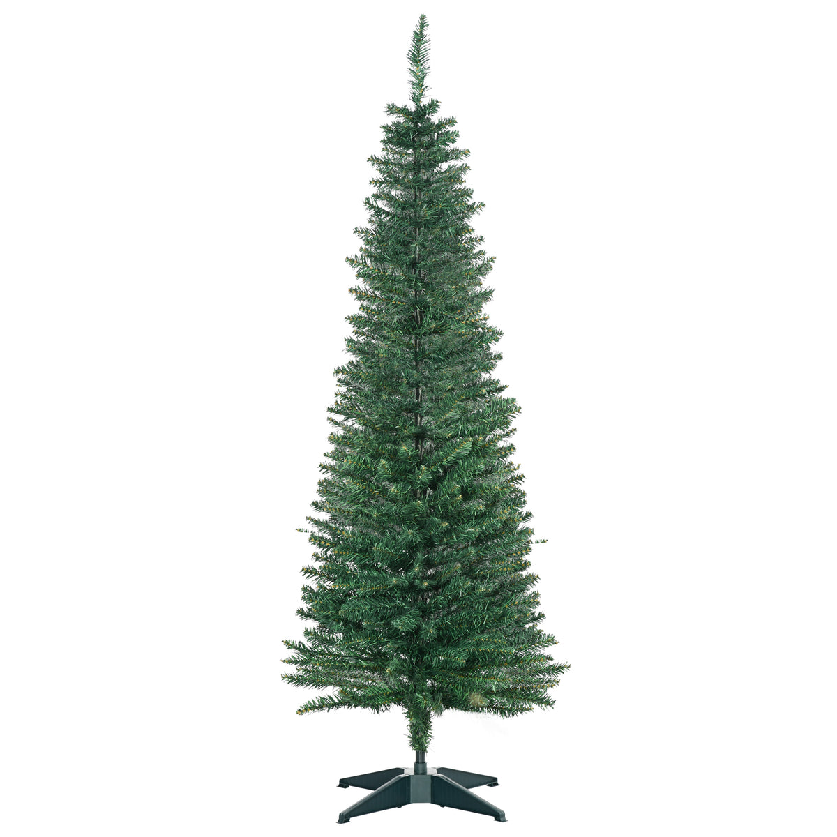 Árvore de Natal Artificial 150cm Ignífugo com 294 Pontas de Ramo PVC e Suporte de Plástico Decoração de Natal para Interiores Fácil de Montar Verde — foto 1
