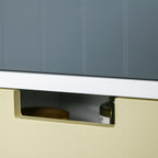 Cómoda de Madeira com 5 Gavetas Cómoda Auxiliar de Armazenamento com Pés Elevados Estilo Moderno para Dormitório Sala de Estar Casa de Banho 35x28x90,5cm Multicor — foto 8