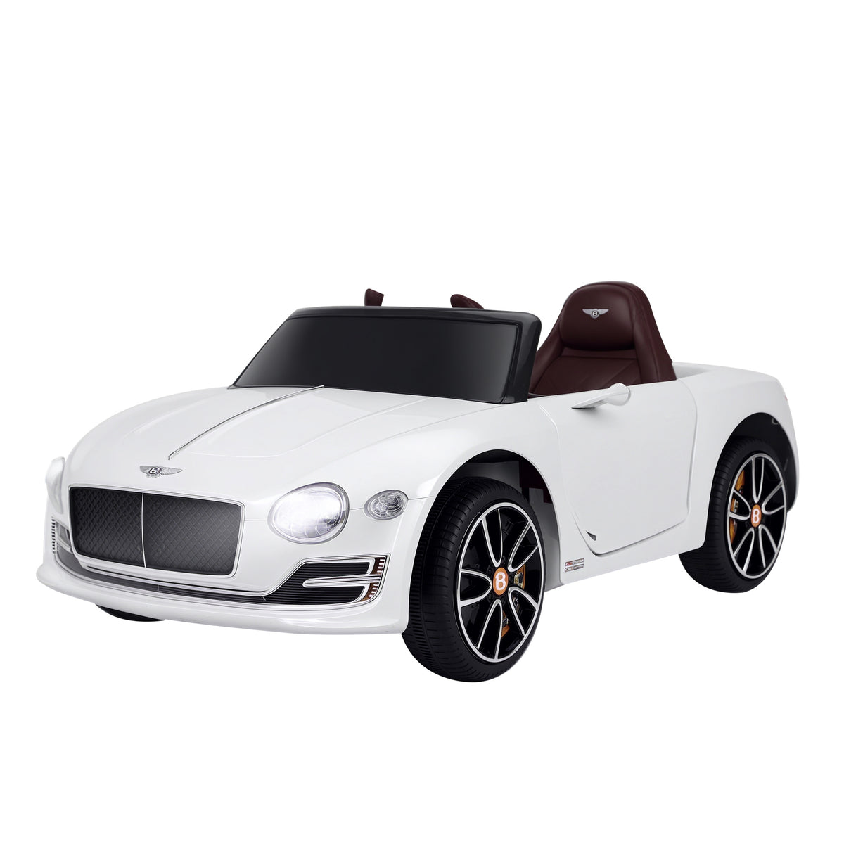 Carro elétrico com controle remoto 2 velocidades com faróis musica licencia de Bentley GT para crianças acima de 3 anos 108x60x43 cm Branco — foto 1