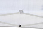 Tenda Dobrável 2,95x2,95 cm com Bolsa de Transporte Altura Ajustável Anti-UV e Impermeável para Terraço Pátio e Praia Branco Prateado — foto 7
