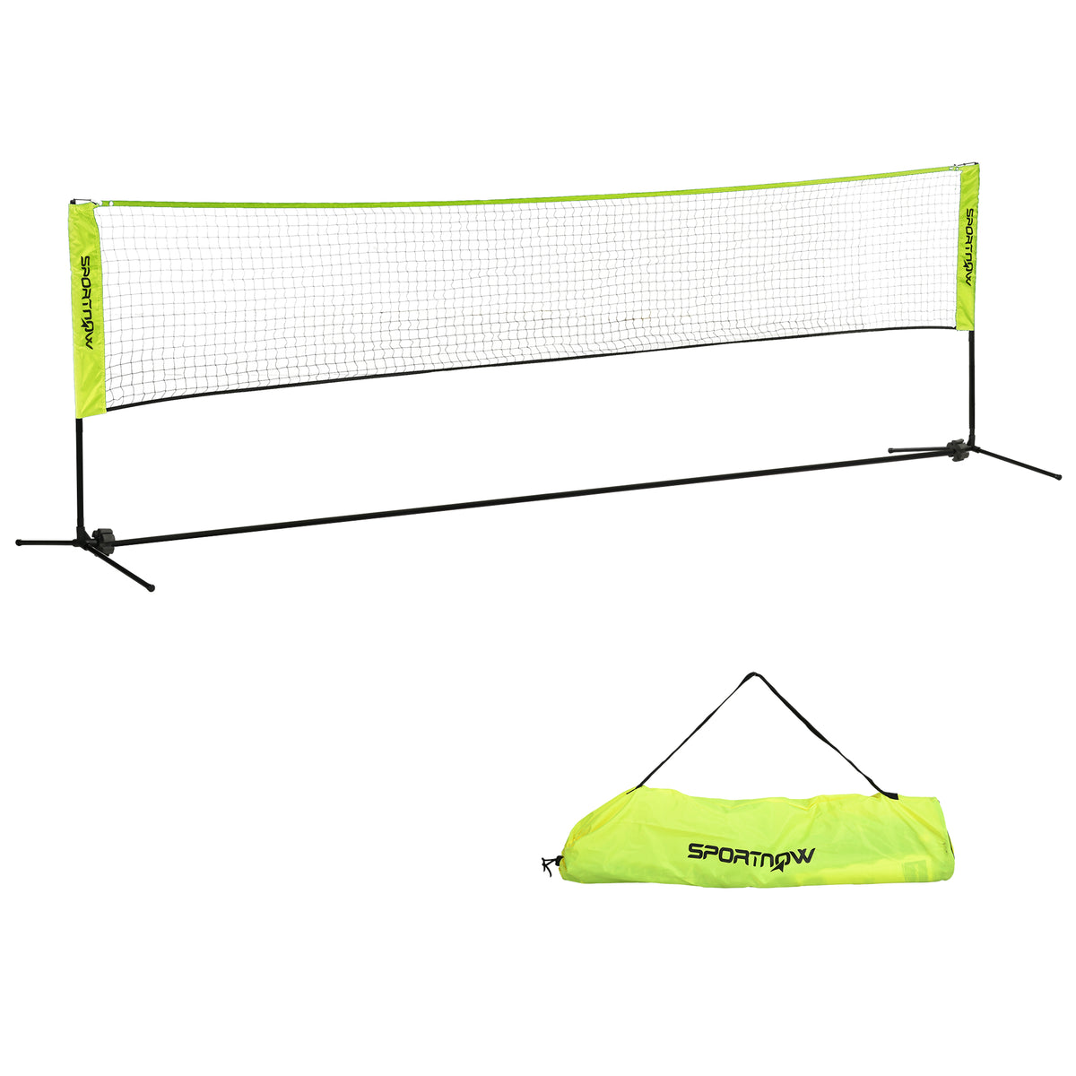 Rede Portátil Ajustável 107-155 cm para Badminton e Voleibol Estrutura Metálica Bolsa Inclusa — foto 1