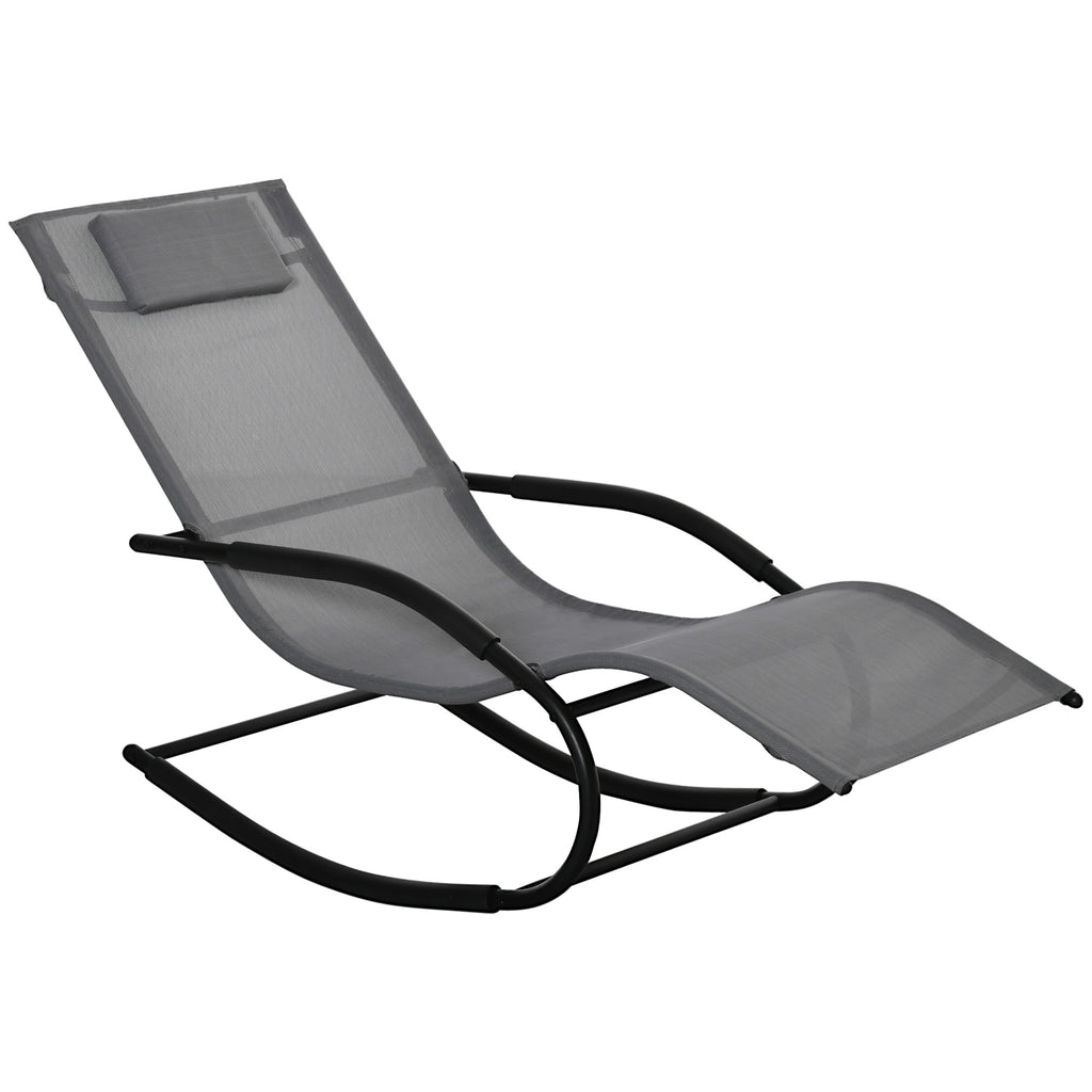 Espreguiçadeira de Balanço Zero Gravity Ergonômica em Metal e Texteline 63x160x88 cm — foto 1