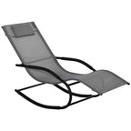 Espreguiçadeira de Balanço Zero Gravity Ergonômica em Metal e Texteline 63x160x88 cm — foto 1