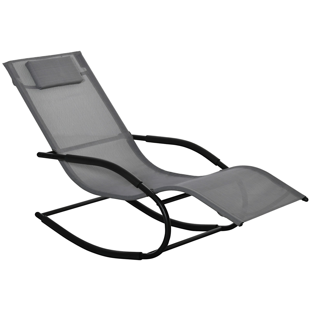Espreguiçadeira de Balanço Zero Gravity Ergonômica em Metal e Texteline 63x160x88 cm — foto 1
