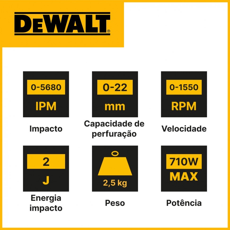 Martelo Combinado com Fio SDS Plus 710W 2J — foto 7
