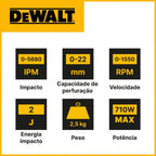 Martelo Combinado com Fio SDS Plus 710W 2J — foto 7