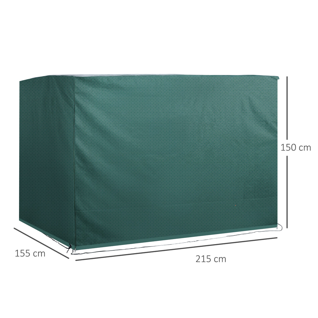 Capa de Proteção para Baloiço de Jardim, Capa Impermeável com Fecho, 215x155x150 cm, Verde — foto 3