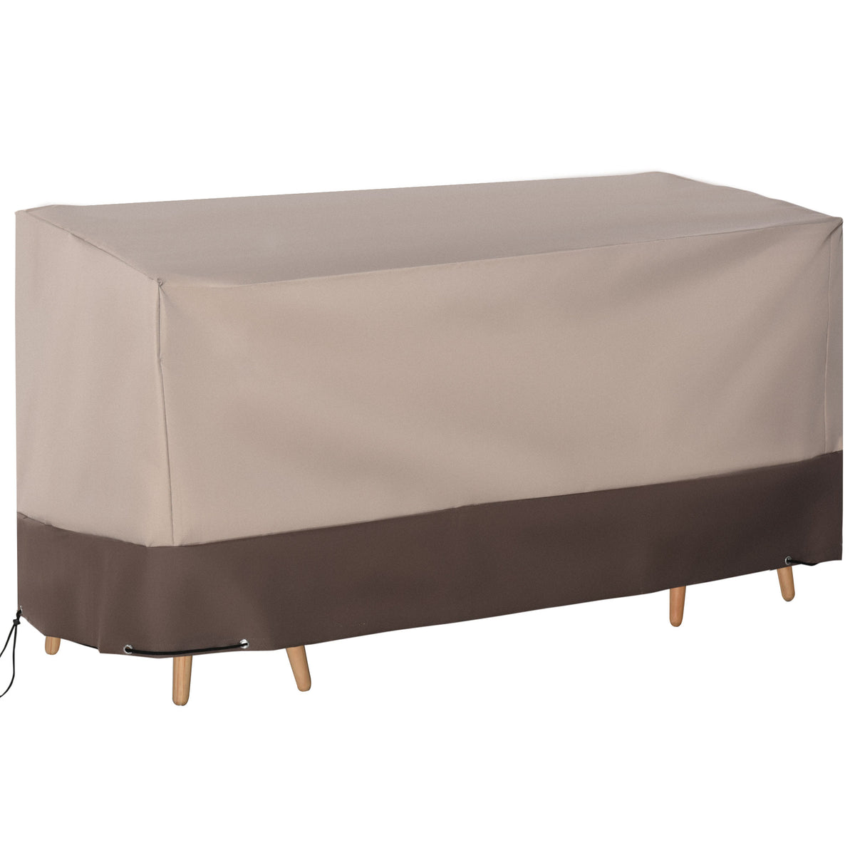 Capa para móveis de jardim 600D Oxford Proteção contra poeira Capa contra raios ultravioleta para móveis de exterior 127x72x76 cm para mesas cadeiras sofás marrom — foto 1