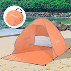 Tenda Pop-up Instantâneo e Portátil com Janelas Protetoras para Piquenique, Praia e Camping com Proteção UV Laranja — foto 2