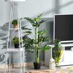 Monstera Planta Artificial com Vaso Árvore Tropical Sintética com 21 Folhas Ø16x100 cm Verde — foto 2