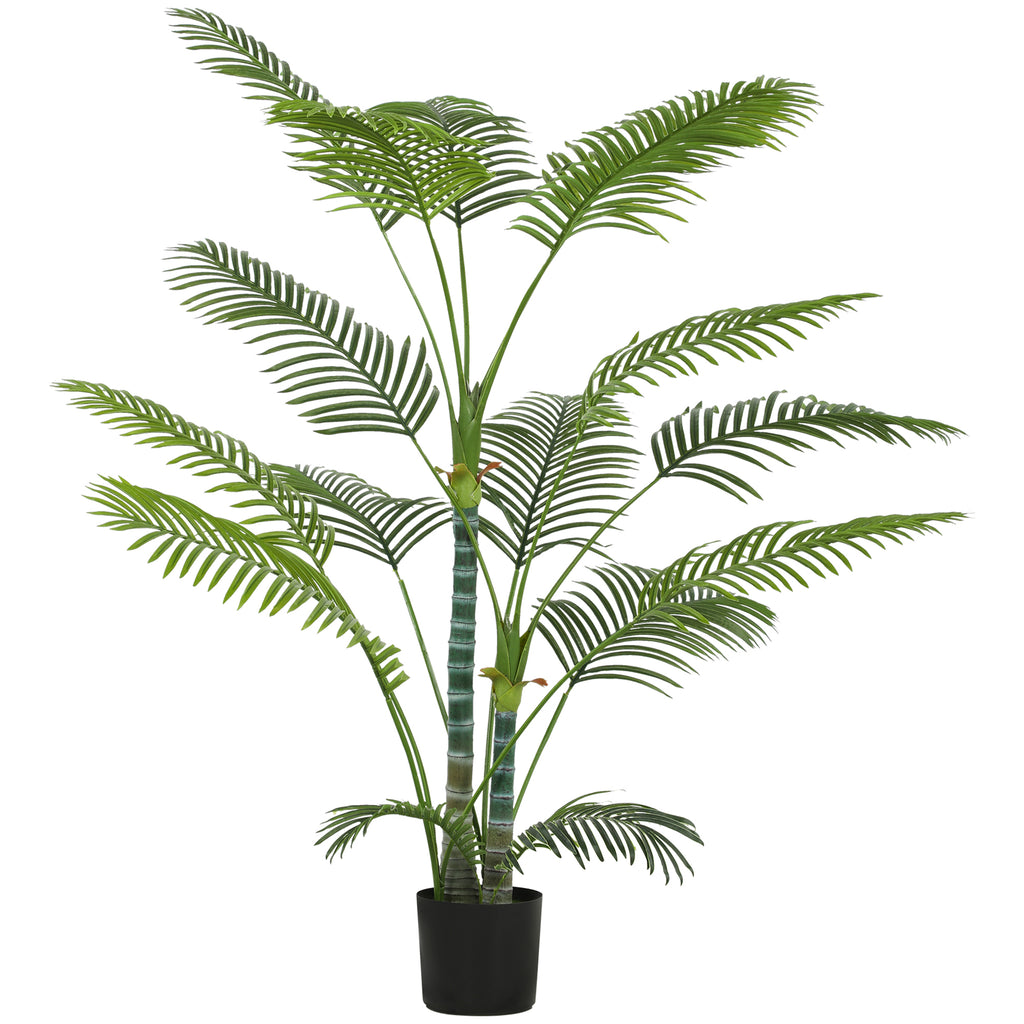 Planta Artificial Decorativa 170 cm Palmeira Artificial com Vaso e Folhas para Interior Casa Sala Escritório Verde — foto 1