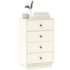 Cómoda de 4 Gavetas Cómoda para Dormitório Moderna Cómoda Estreita para Sala de Estar Corredor 47x29x75 cm Branco — foto 1