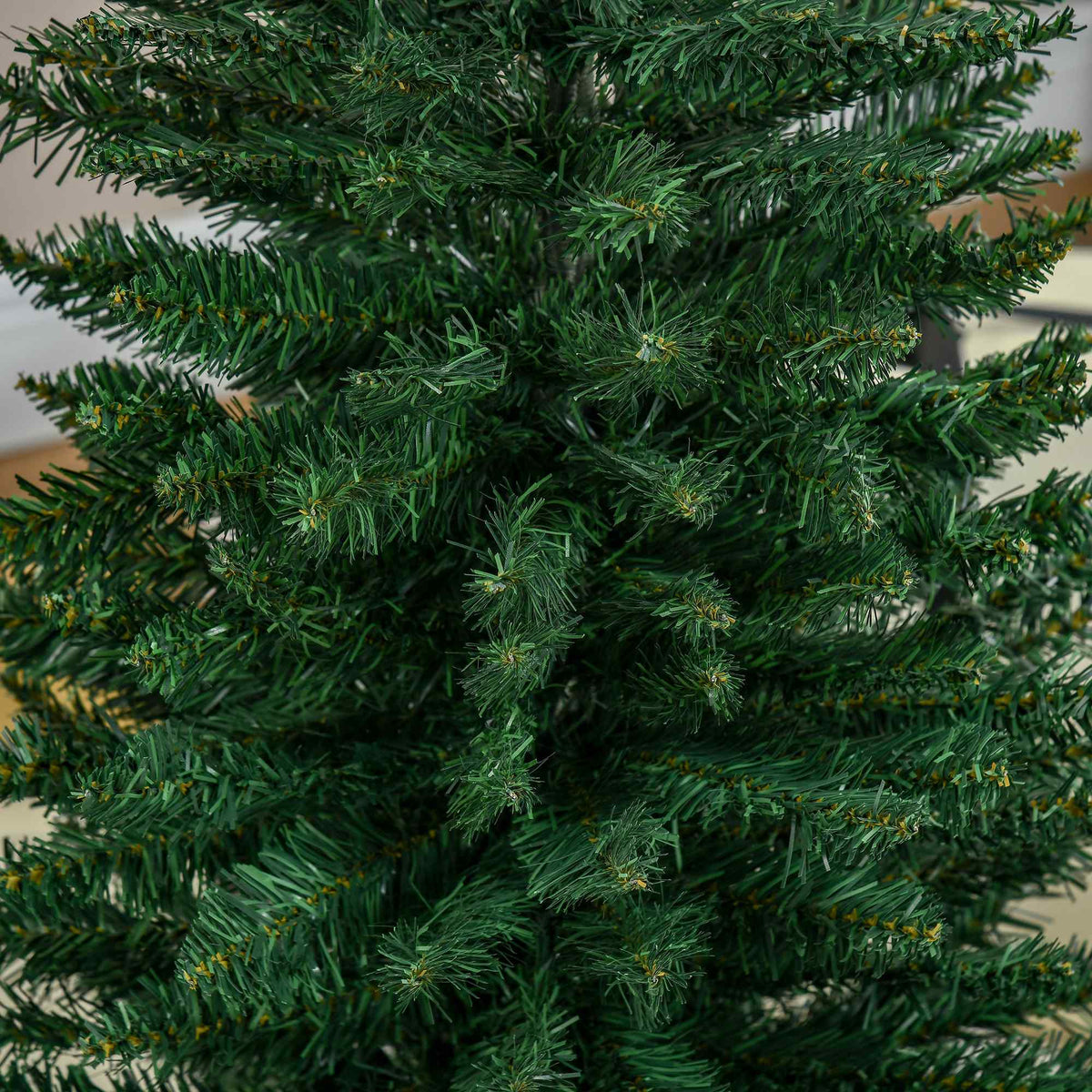Árvore de Natal Artificial 150cm Ignífugo com 294 Pontas de Ramo PVC e Suporte de Plástico Decoração de Natal para Interiores Fácil de Montar Verde — foto 7