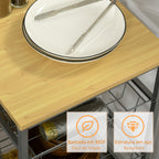 Carrinho de Cozinha Multifuncional com Rodas 5 Níveis Carrinho de Serviço da Cozinha Carrinho Auxiliar para Fruteira e Verdureiro 36,5x36,5x89cm Carga 20kg — foto 6
