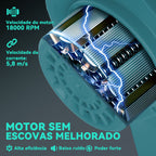 Mini Motosserra a Bateria 8 Polegadas 6000mAh Motosserra Elétrica com Motor sem Escovas de 580W 2 Baterias Mastro Telescópico e Bloqueio Duplo para Podar Árvores de Jardinagem e Madeira — foto 5