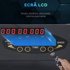 Passadeira Elétrica com Parada de Emergência Ecrã LCD Controlo Remoto Velocidade 1-6km/h Potência do Motor 500W 105x56x108,5cm Preto — foto 7